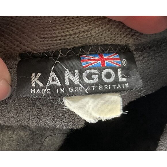 Vintage Kangol Gray Fine Wool Newsboy Cap With Earflaps Cabby Hat - Picture 7 of 8